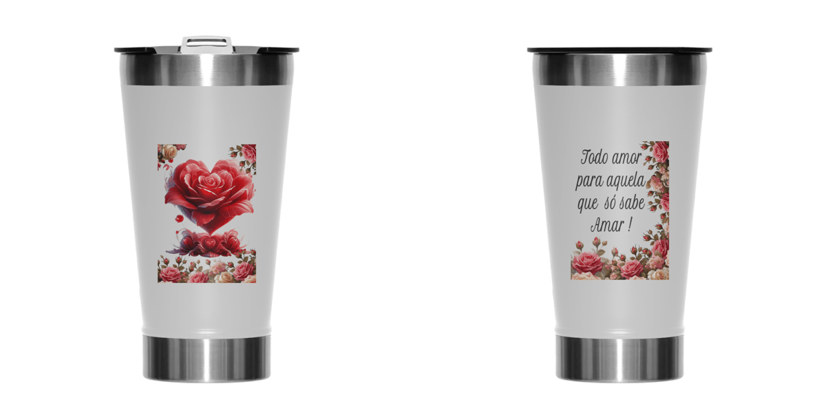 Nome do produto: Copo térmico personalizado - dia das mães