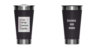 Nome do produto Copo térmico personalizado (personalize com sua foto e seu nome)