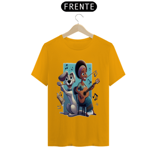 Nome do produto T-Shirt Classic - Camiseta cachorro Tocando