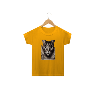 Nome do produto Camiseta Classic Infantil 2a/14a - Gato Frontal
