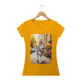 Nome do produto Camiseta Baby Classic Long- Camiseta Gatos e Husky
