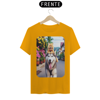 Nome do produto T-Shirt Classic - Camiseta Gatos e Husky