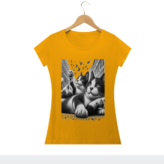 Nome do produto Camiseta Baby Long Classic - Gato Batman