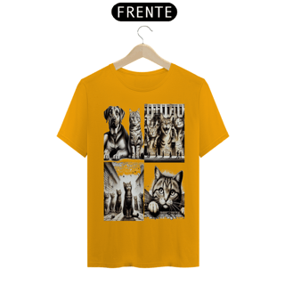 Nome do produto T-Shirt Classic - 4 gatos e 1 cachorro