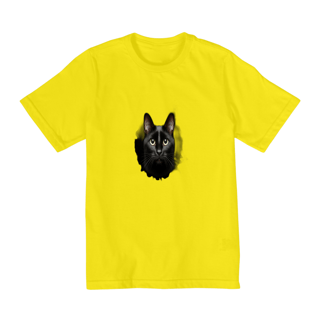 Nome do produto Camiseta Quality Infantil 10a/14a - Gato Preto