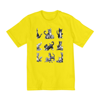 Nome do produto Camiseta Quality Infantil 10a/14a - Camiseta Gatos e cachorro Coletânea