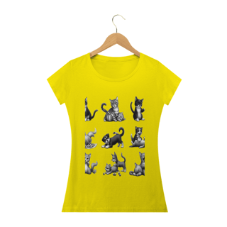 Nome do produto Camiseta Baby Long Classic -Gatos e cachorro Coletânea