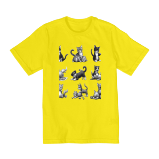 Nome do produto Camiseta Quality Infantil 2a/8a -Camiseta Gatos e cachorro Coletânea