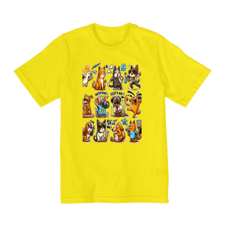 Nome do produto Camiseta Quality Infantil 10a/14a - Camiseta Gatos e cachorro Coletânea IV