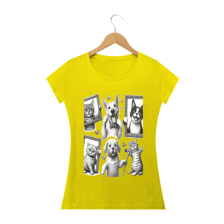 Nome do produto Camiseta Baby Long Quality –Gatos e cachorro Coletânea III