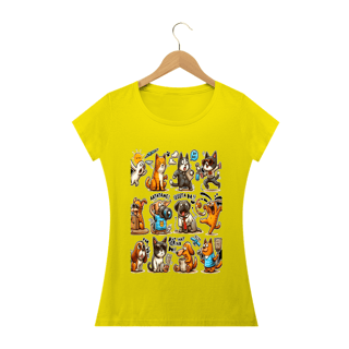 Nome do produto Camiseta Baby Long Quality –Gatos e cachorro Coletânea IV