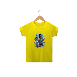 Nome do produto Camiseta Classic Infantil 10a/14a - Camiseta cachorro Tocando