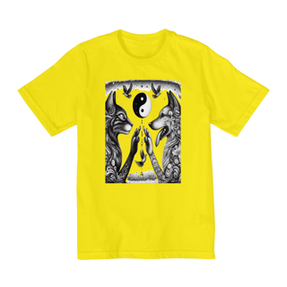 Nome do produto Camiseta Quality Infantil 10a/14a - Harmonia Gato e Cão
