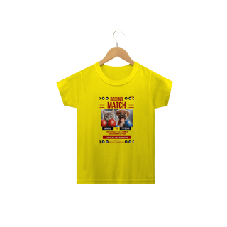 Nome do produto Camiseta Classic Infantil 2a/14a - Boxe GatoXCão Peso Pulga 