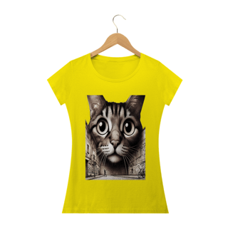 Nome do produto Camiseta Baby Classic Long - Gato Frontal