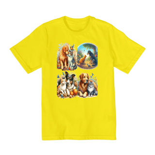Nome do produto Camiseta Quality Infantil 10a/14a - Gatos&Cães