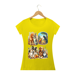 Nome do produto Camiseta Baby Long Quality –Gatos&Cães