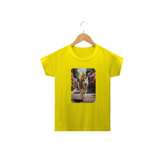 Nome do produto amiseta Classic Infantil 2a/14a - Camiseta Gatos e Husky