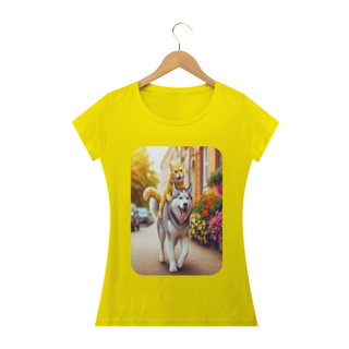 Nome do produto Camiseta Baby Classic Long- Camiseta Gatos e Husky