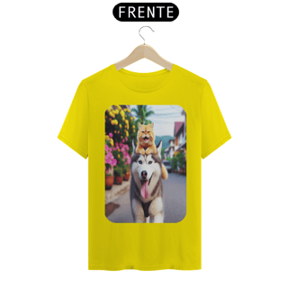 Nome do produto T-Shirt Classic - Camiseta Gatos e Husky