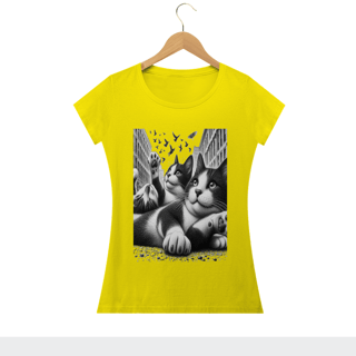 Nome do produto Camiseta Baby Long Classic - Gato Batman
