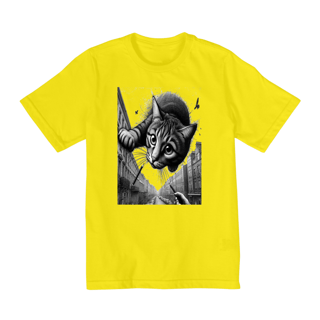 Nome do produto Camiseta Quality Infantil 10a/14a - Gato saindo do céu