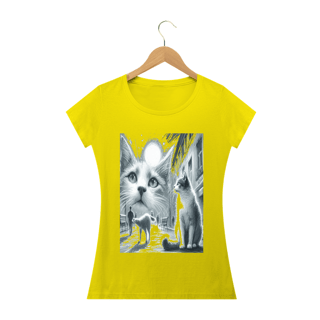 Nome do produto Camiseta Baby Long Quality –Gato ao Luar