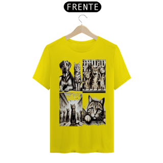 Nome do produto T-Shirt Classic - 4 gatos e 1 cachorro