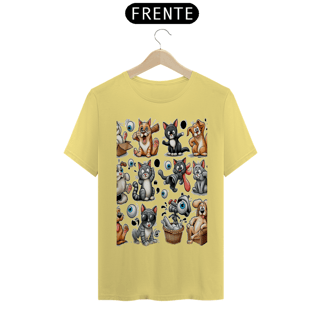 Nome do produto T-Shirt Estonada –  Gatos e cachorro Coletânea-Gatos e cachorro Coletânea II