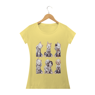 Nome do produto Camiseta Baby Long Estonada- Camiseta coletânea bebê gatos e cachorro