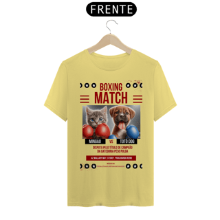 Nome do produto T-Shirt Estonada –  Boxe GatoXCão Peso Pulga 