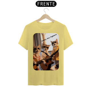 Nome do produto T-Shirt Estonada – Gato -Banda Gatify Poo Fighters