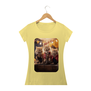 Nome do produto Camiseta Baby Long Estonada- Gato -Banda Gatork'n' Roses
