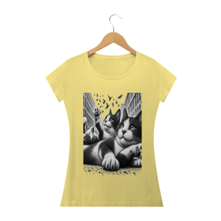 Nome do produto Camiseta Baby Long Estonada- Gato Batman