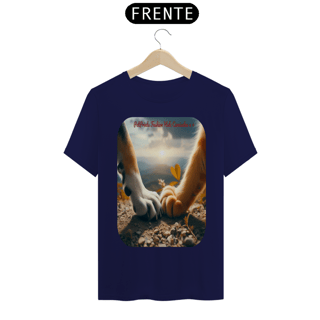 Nome do produto T-Shirt Classic- Patas e Patas - Amizade cão e gato