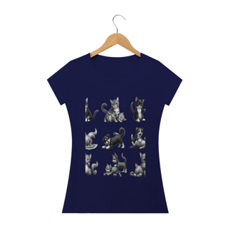 Nome do produto Camiseta Baby Long Classic -Gatos e cachorro Coletânea