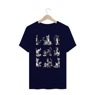 Nome do produto T-Shirt PLUS SIZE - Gatos e cachorro Coletânea