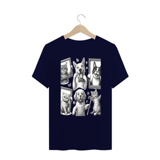 Nome do produto T-Shirt PLUS SIZE - Gatos e cachorro Coletânea III