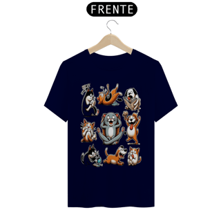 Nome do produto T- shirt Quality - Gatos e cachorro Coletânea V