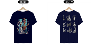 Nome do produto T- shirt Quality - Camiseta cachorro Tocando V/F