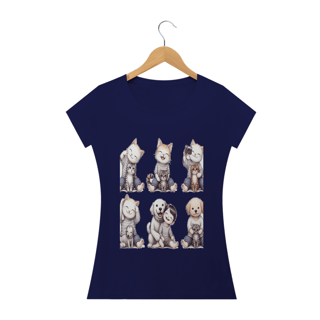 Nome do produto Camiseta Baby Classic Long- Camiseta coletânea bebê gatos e cachorro