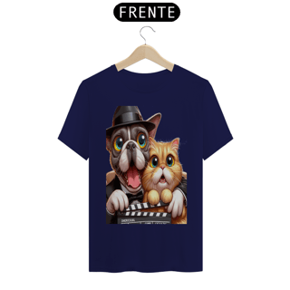 Nome do produto T-Shirt Classic - Gato e cachorro claquete