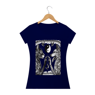 Nome do produto Camiseta Baby Long Quality -Harmonia Gato e Cão