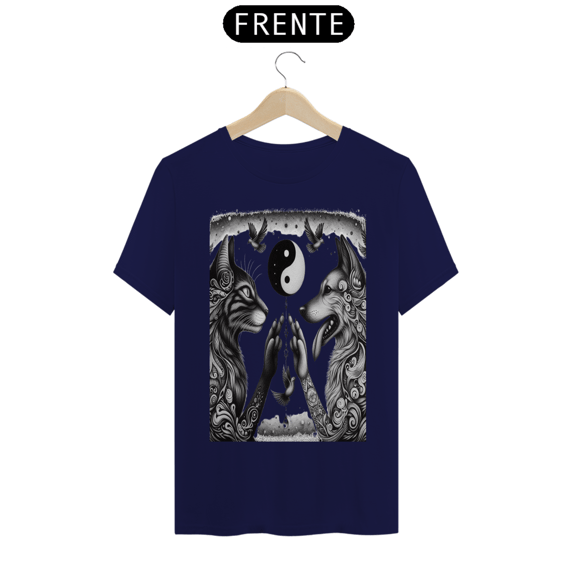 T- shirt Classic - Harmonia Gato e Cão