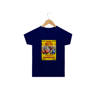 Nome do produto Camiseta Classic Infantil 2a/14a - Boxe GatoXCão Peso Pulga -Amarelo
