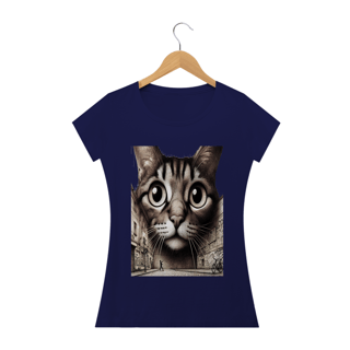 Nome do produto Camiseta Baby Classic Long - Gato Frontal