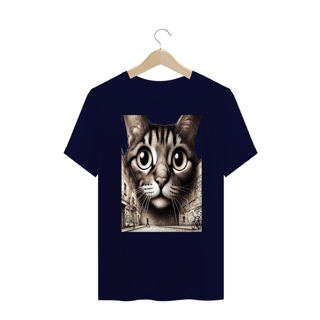 Nome do produto T-Shirt PLUS SIZE - Gato Frontal
