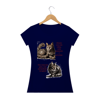 Nome do produto Camiseta Baby Long Quality - Gato em desenho Lápis II