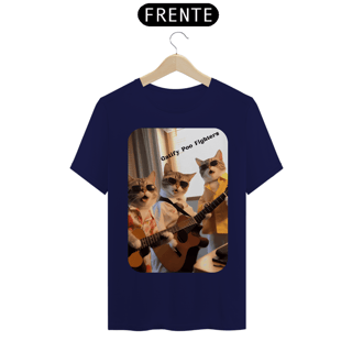 Nome do produto T-Shirt Classic - Gato -Banda Gatify Poo Fighters