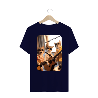 Nome do produto T-Shirt PLUS SIZE - Gato -Banda Gatify Poo Fighters